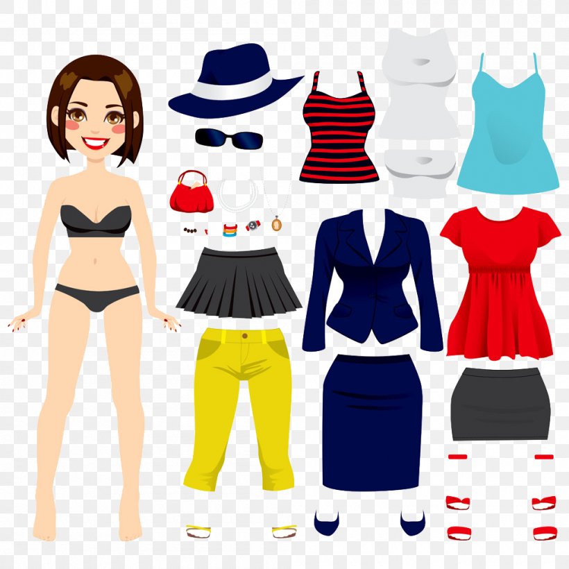 Paper Doll Clothing Stock Photography, PNG, 1000x1000px, Watercolor, Cartoon, Flower, Frame, Heart Download Free