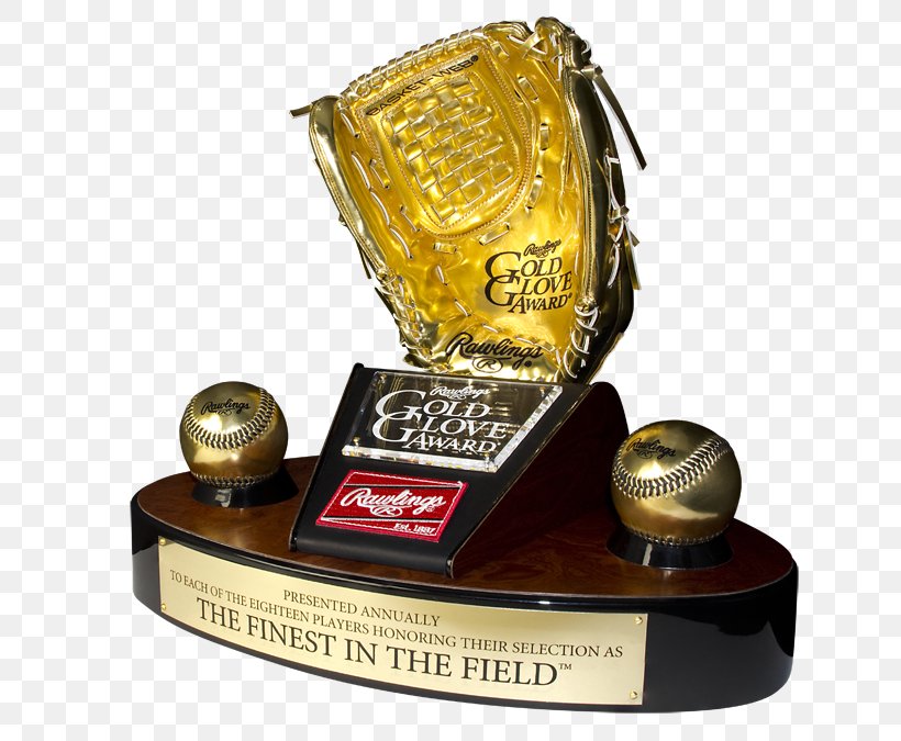 Trophy Rawlings Gold Glove Award Baseball, PNG, 700x675px, Trophy, Award, Baseball, Baseball Awards, Baseball Glove Download Free