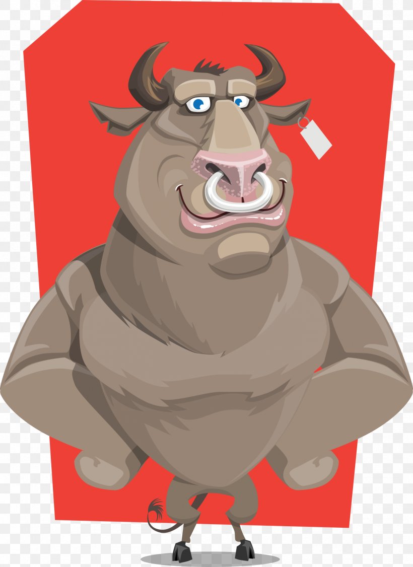 Character Cartoon, PNG, 1398x1920px, Character, Animal, Art, Bull, Cartoon Download Free