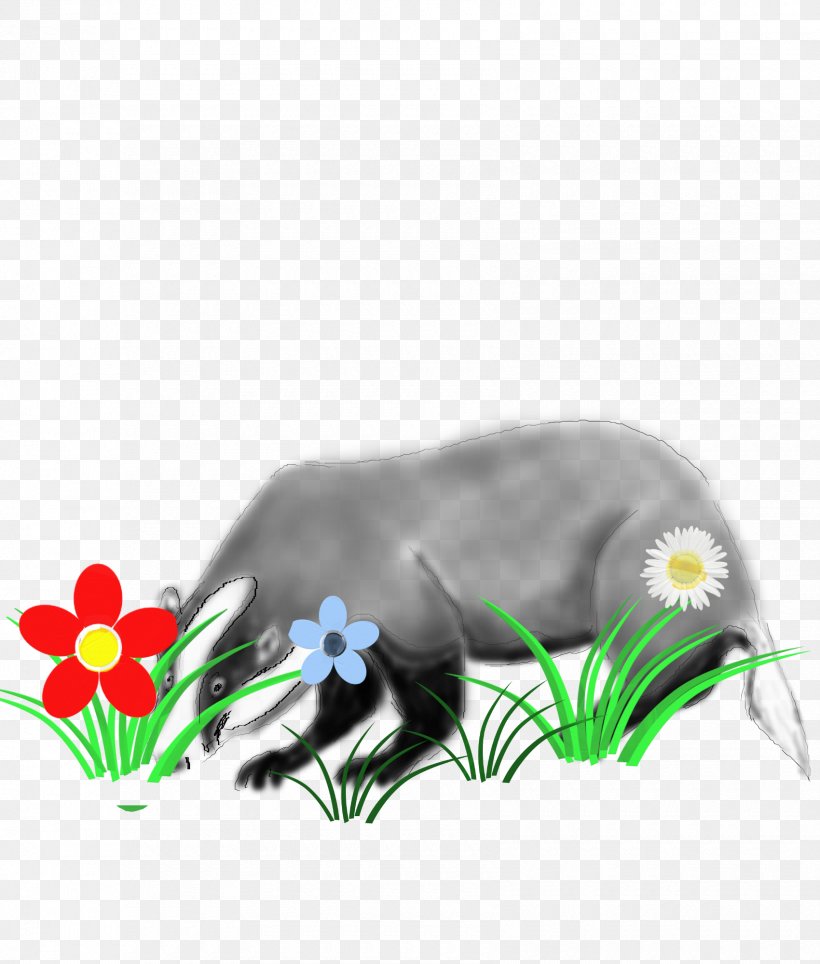 European Badger, PNG, 1700x2000px, European Badger, Badger, Flora, Flower, Grass Download Free