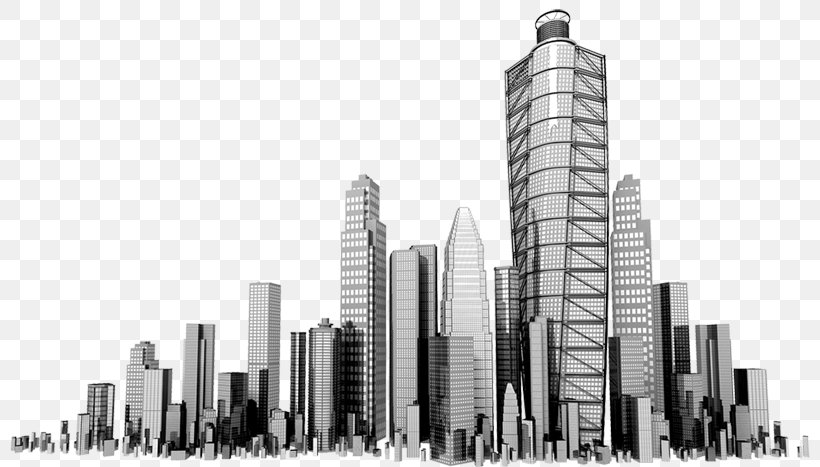 Skyscraper Building Business Company, PNG, 800x467px, Sky, Apartment, Architectural Engineering, Architecture, Black And White Download Free