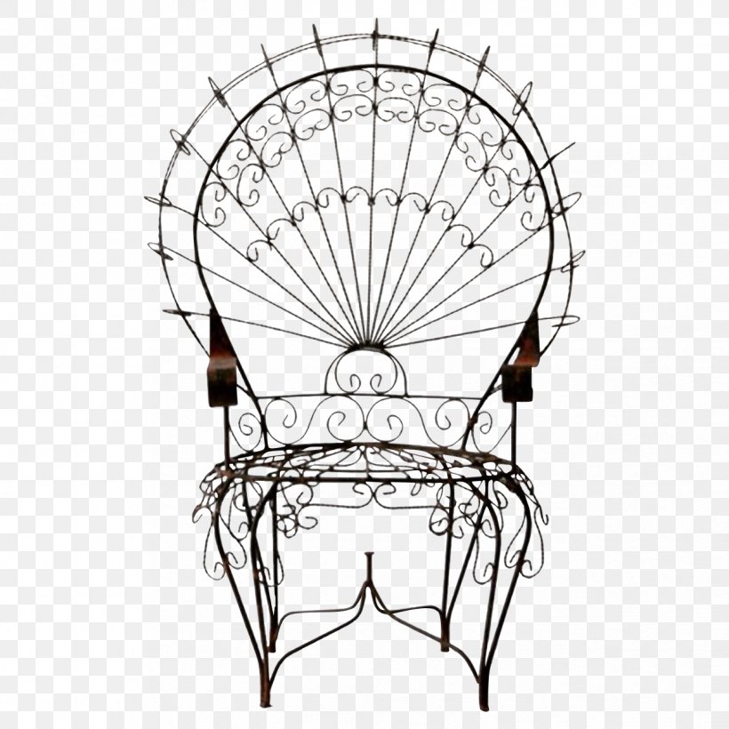 Garden Furniture Wrought Iron Chair, PNG, 1242x1243px, Furniture, Antique, Area, Bench, Black And White Download Free