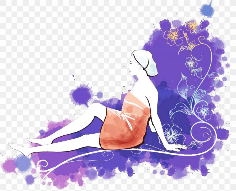 Illustration, PNG, 1024x828px, Cartoon, Art, Drawing, Poster, Purple Download Free