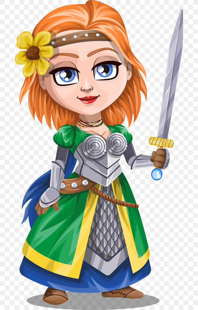 Knight Woman Clip Art, PNG, 696x1280px, Knight, Action Figure, Art, Cartoon, Dame Download Free
