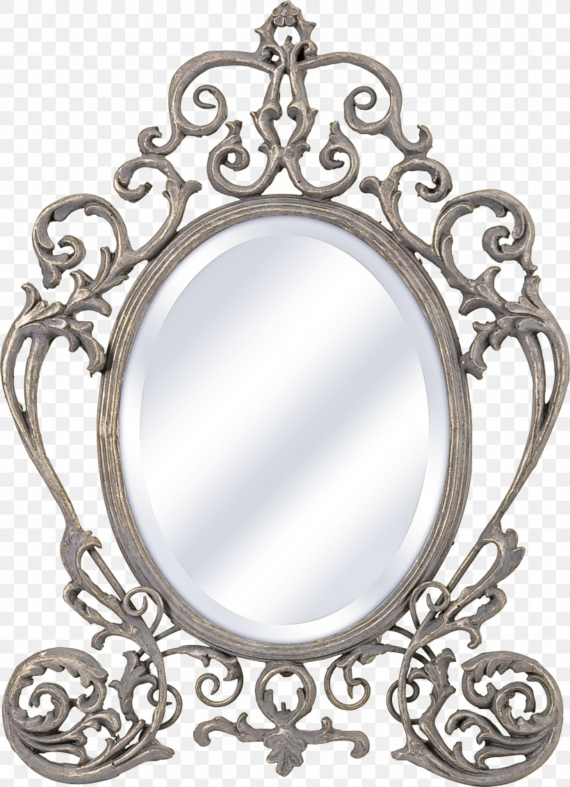 Mirror Metal Ornament Silver Makeup Mirror, PNG, 2172x3000px, Mirror, Makeup Mirror, Metal, Ornament, Silver Download Free