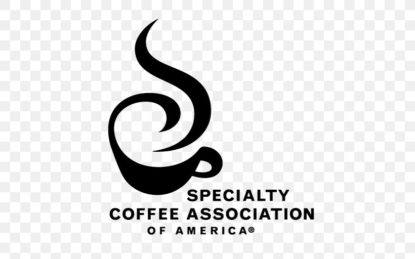 Specialty Coffee Association Of America Cafe Tea, PNG, 500x512px, Coffee, Arabica Coffee, Area, Black And White, Brand Download Free