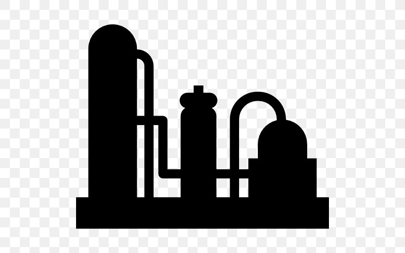 Oil Refinery Gasoline, PNG, 512x512px, Oil Refinery, Area, Black And White, Brand, Factory Download Free
