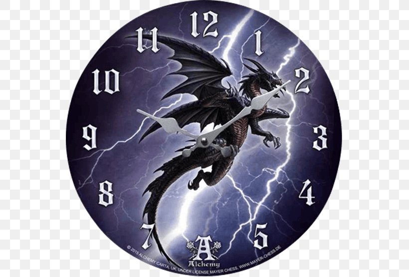 Mantel Clock Norse Dragon Time, PNG, 555x555px, Clock, Alchemy, Dragon, Legendary Creature, Lightning Download Free