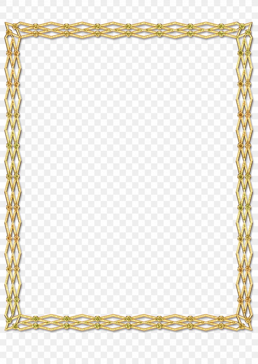 Picture Frames Photography, PNG, 2480x3508px, Picture Frames, Area, Body Jewelry, Chain, Decorative Arts Download Free