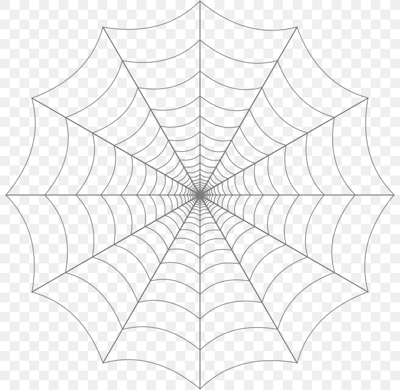 Spider Web Clip Art, PNG, 800x800px, Spider, Area, Black And White, Drawing, Leaf Download Free