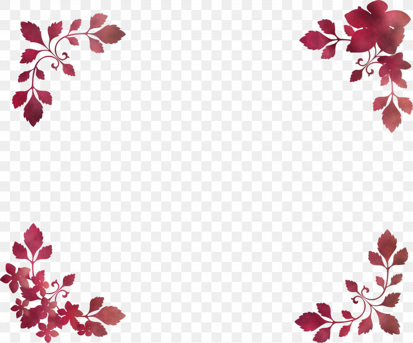 Corner Frame, PNG, 3000x2492px, Corner Frame, Flower, Pedicel, Petal, Pink Download Free