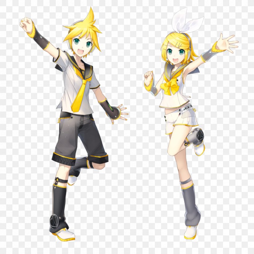 Kagamine Rin/Len Vocaloid Hatsune Miku: Project DIVA Art, PNG, 850x850px, Kagamine Rinlen, Action Figure, Art, Clothing, Costume Download Free