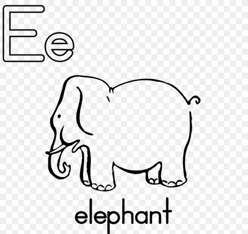 Coloring Book Letter Case Elephant Drawing, PNG, 2000x1887px, Watercolor, Cartoon, Flower, Frame, Heart Download Free