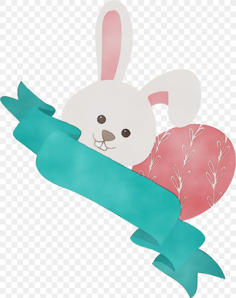 Easter Bunny, PNG, 912x1152px, Watercolor, Baby Toys, Easter Bunny, Paint, Pink Download Free