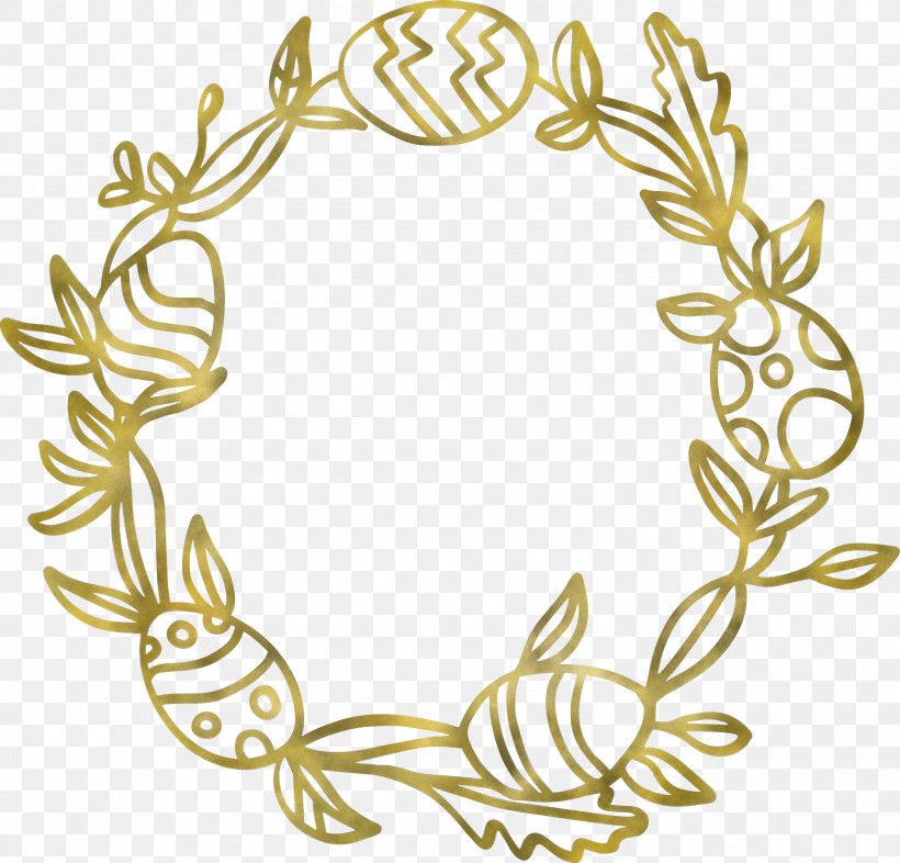 Easter Day Frame Easter Egg Frame, PNG, 2999x2878px, Easter Day Frame, Easter Egg Frame, Ornament, Plant Download Free