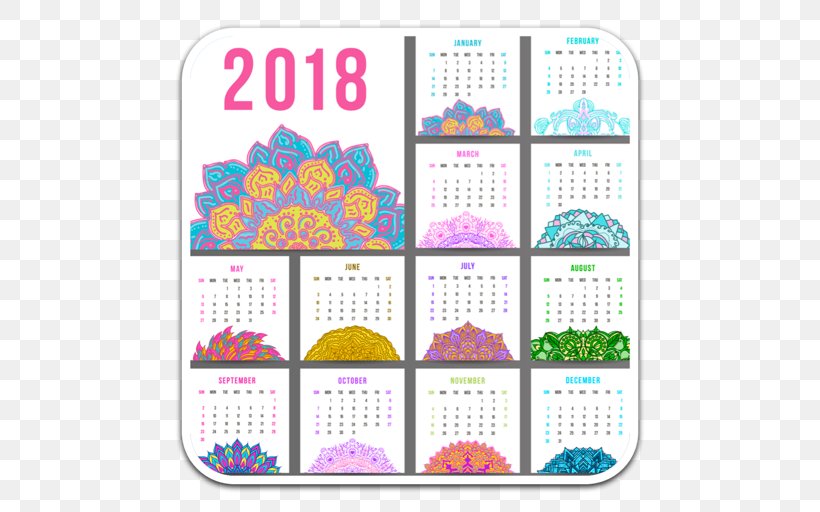 Hindu Calendar (South) 0 1 Egyptian Calendar, PNG, 512x512px, 2016, 2017, 2018, Calendar, Area Download Free