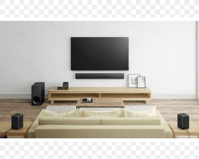Home Theater Systems Soundbar 5.1 Surround Sound Sony HT-RT3, PNG, 1000x800px, 51 Surround Sound, Home Theater Systems, Coffee Table, Desk, Flat Panel Display Download Free