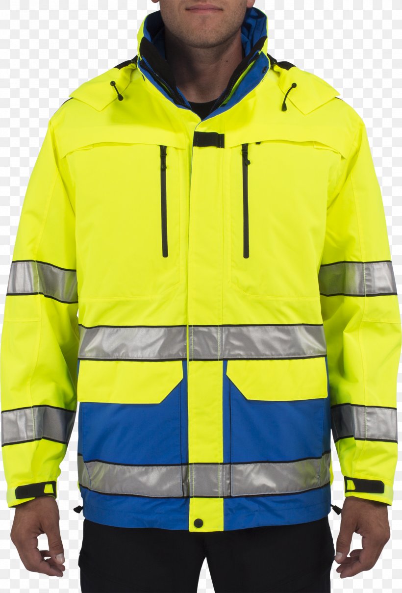 Hoodie High-visibility Clothing Jacket Workwear, PNG, 1389x2048px, Hoodie, Clothing, Electric Blue, Flight Jacket, Gilets Download Free