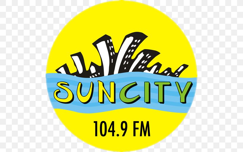 Suncity Radio (104.9 FM) SunCity 104.9 FM Internet Radio FM Broadcasting, PNG, 512x512px, Internet Radio, Area, Brand, Broadcasting, Fm Broadcasting Download Free