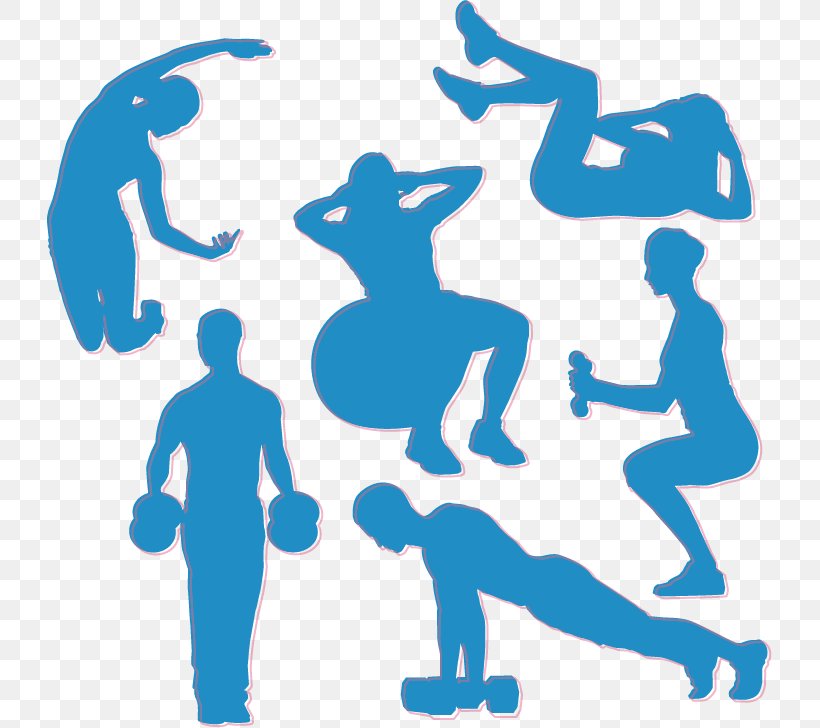 Silhouette Sport Download, PNG, 725x728px, Silhouette, Area, Blue, Bodybuilding, Communication Download Free