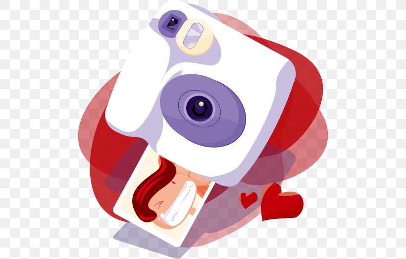 Camera Polaroid Corporation Clip Art, PNG, 506x523px, Watercolor, Cartoon, Flower, Frame, Heart Download Free