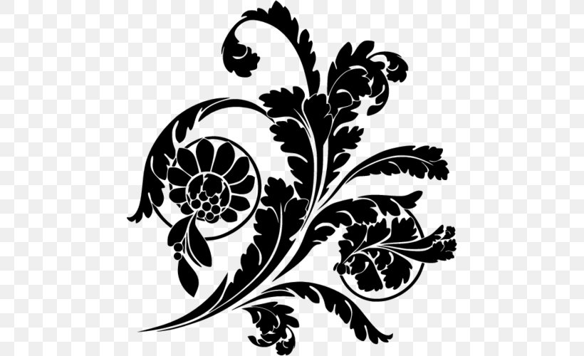 Flower Floral Design Clip Art, PNG, 500x500px, Flower, Art, Black And White, Decorative Arts, Flora Download Free