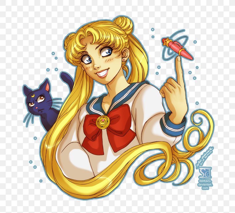 Sailor Moon Sailor Venus Sailor Mars Luna Chibiusa, PNG, 725x744px, Watercolor, Cartoon, Flower, Frame, Heart Download Free