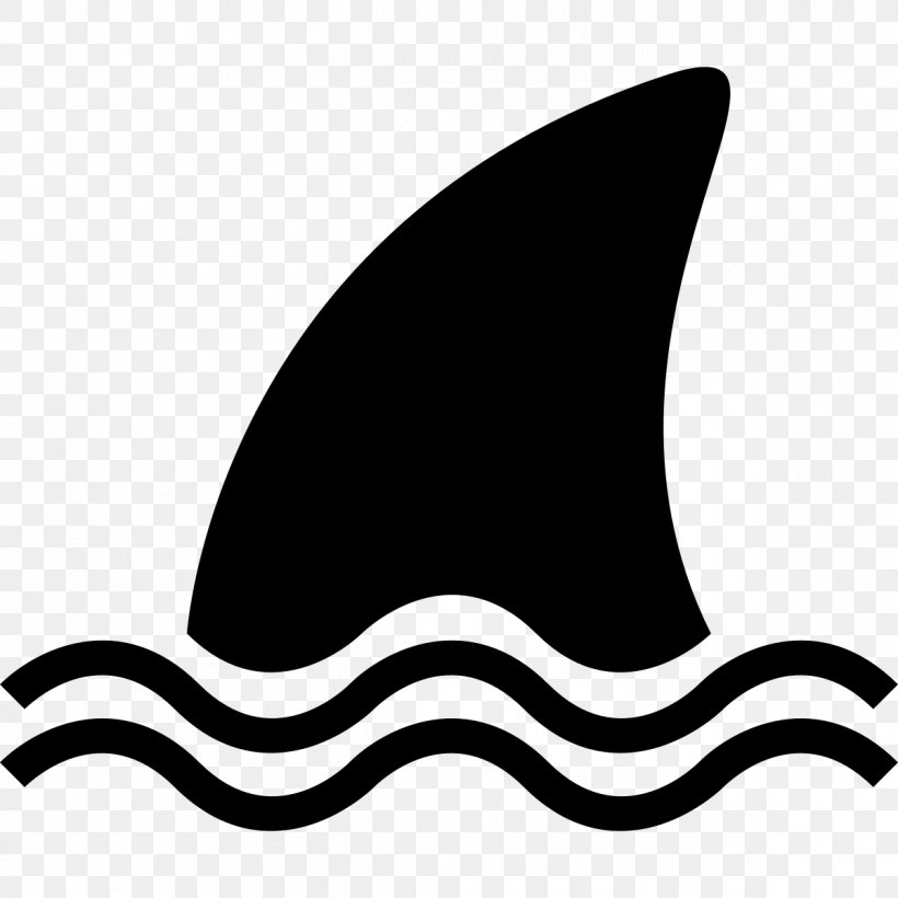 shark fin clipart black and white sun