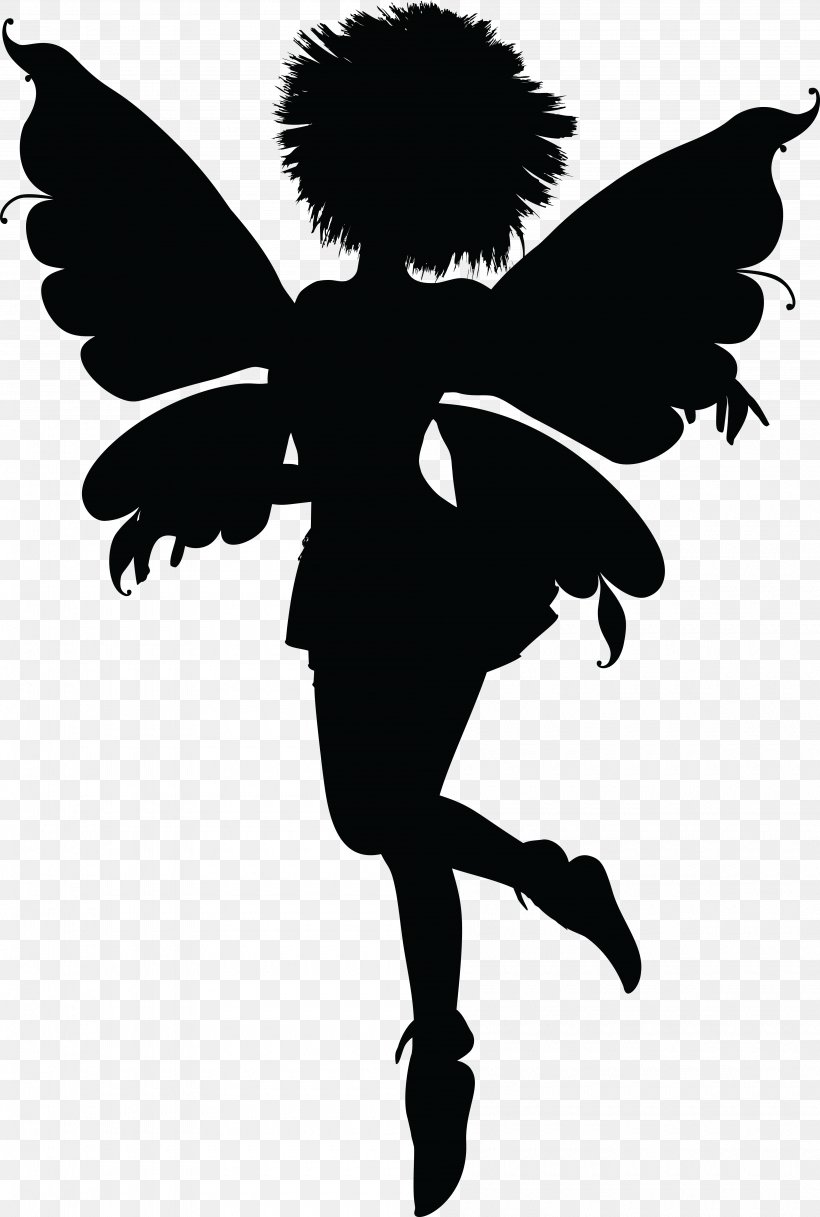 Angelet De Les Dents Fairy Silhouette, PNG, 4000x5938px, Angelet De Les Dents, Autocad Dxf, Black And White, Fairy, Female Download Free