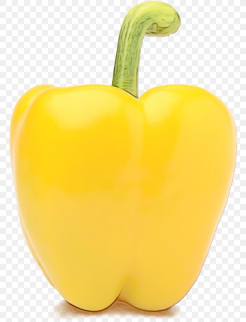 Bell Pepper Yellow Pimiento Bell Peppers And Chili Peppers Capsicum, PNG, 762x1074px, Watercolor, Bell Pepper, Bell Peppers And Chili Peppers, Capsicum, Natural Foods Download Free