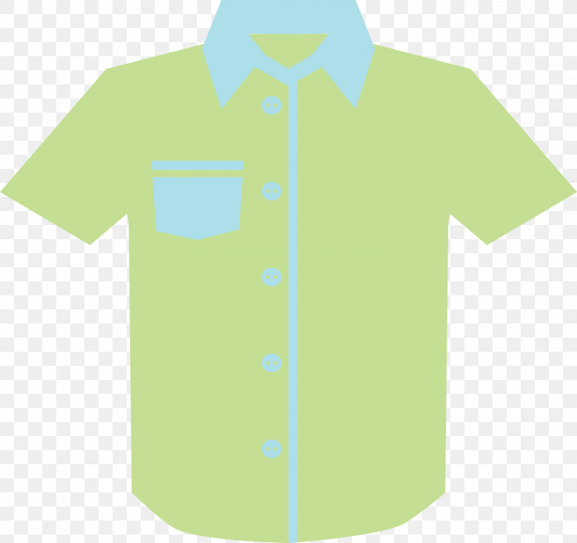 Clothing Green White T-shirt Sleeve, PNG, 3000x2825px, Clothing, Active Shirt, Button, Collar, Dress Shirt Download Free