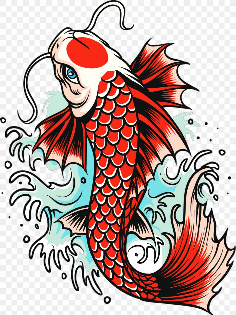 Koi Carp Goldfish Tattoo, PNG, 1277x1703px, Koi, Art, Artwork, Carp, Common Carp Download Free