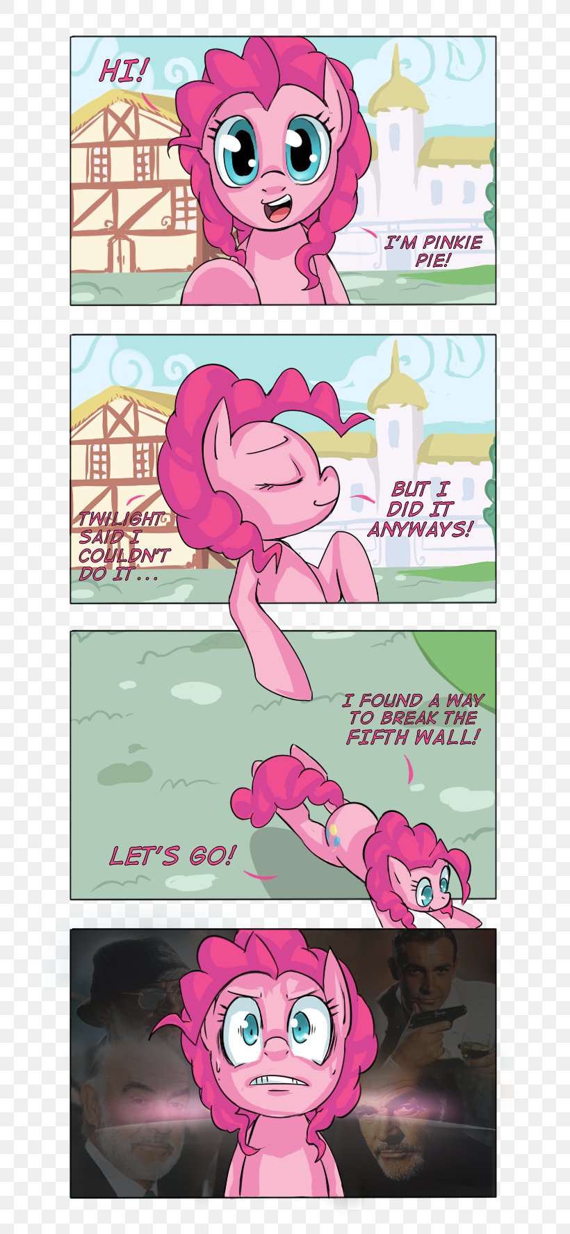 Pinkie Pie My Little Pony: Friendship Is Magic Fourth Wall Character, PNG, 700x1775px, Watercolor, Cartoon, Flower, Frame, Heart Download Free