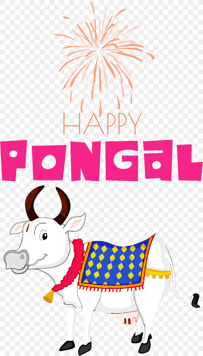 Pongal Happy Pongal, PNG, 1707x2999px, Pongal, Agriculture, Bull, Cartoon, Dairy Cattle Download Free