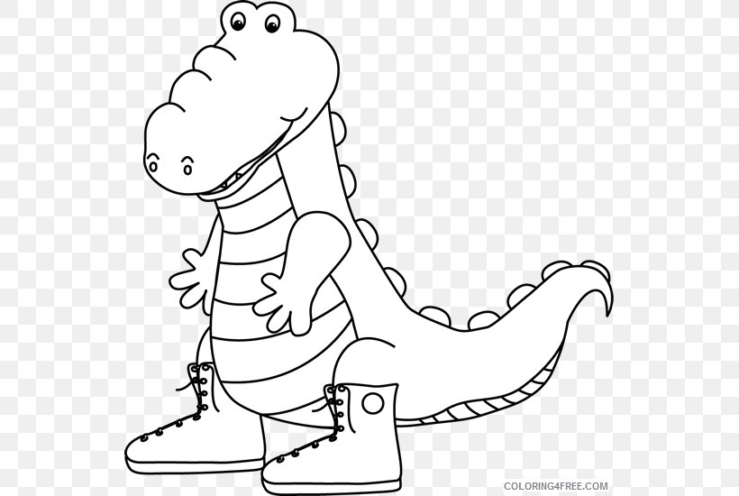 Alligator Black And White Crocodile Royalty-free Clip Art, PNG, 543x550px, Watercolor, Cartoon, Flower, Frame, Heart Download Free