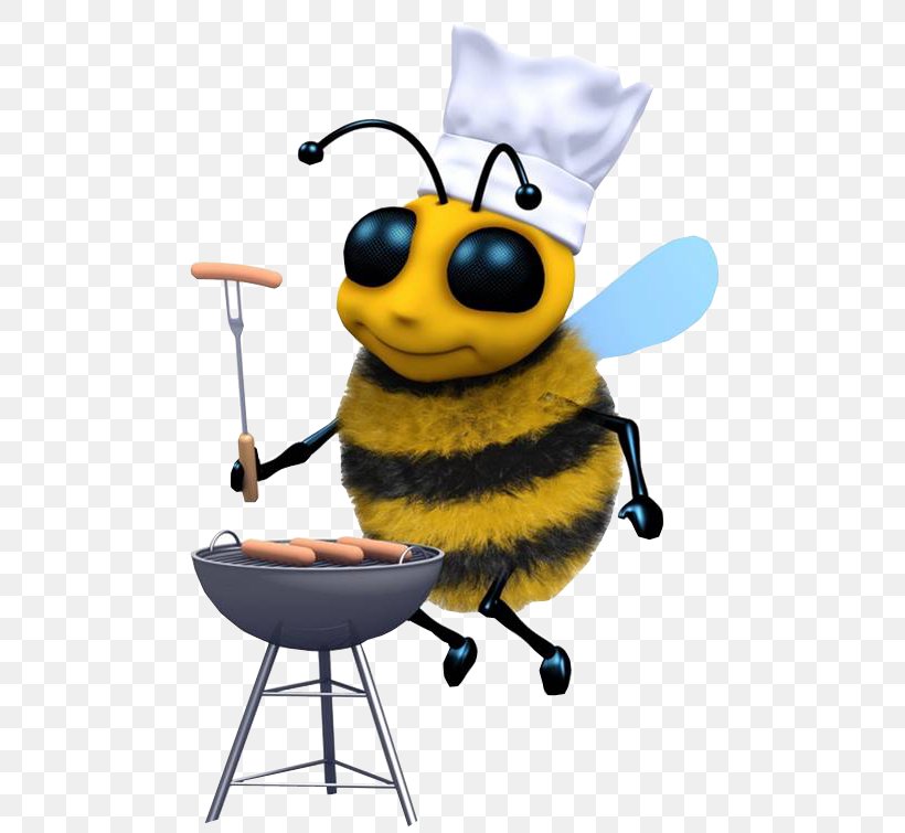 Cartoon Bee, PNG, 502x755px, Barbecue, Animation, Barbacoa, Barbecue Grill, Bee Download Free