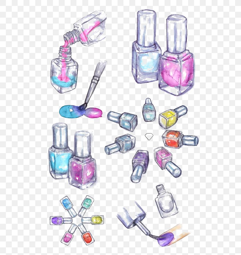 Nail Polish Drawing Cosmetics Watercolor Painting, PNG, 564x866px, Nail, Beauty Parlour, Bottle, Color, Cosmetics Download Free
