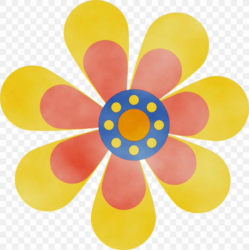 Petal Cut Flowers Yellow Flower, PNG, 2995x3000px, Mexican Elements, Cut Flowers, Flower, Paint, Petal Download Free