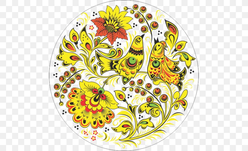 Russia Khokhloma Folk Art Gorodets Painting Vector Graphics, PNG, 500x500px, Russia, Art, Bird, Chicken, Chrysanths Download Free