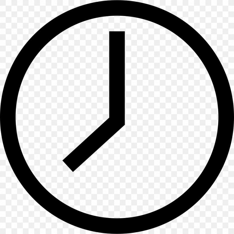 Vector Graphics Alarm Clocks Clip Art, PNG, 980x980px, Clock, Alarm Clocks, Area, Black And White, Number Download Free