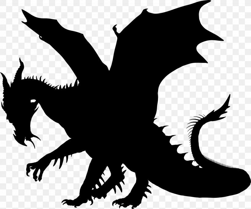 Dragon Drawing Silhouette Clip Art, PNG, 1920x1602px, Dragon, Black And White, Cartoon, Chinese Dragon, Drawing Download Free