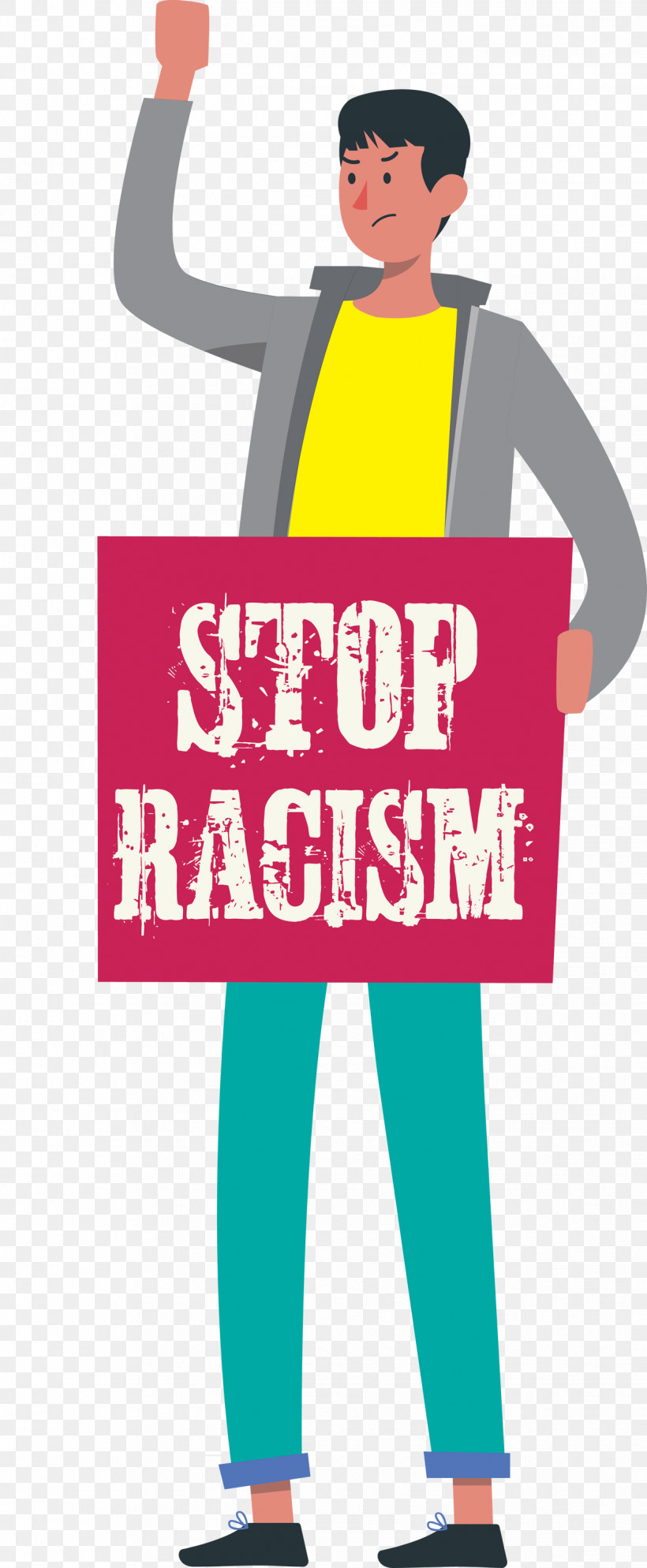 STOP RACISM, PNG, 1237x3000px, Stop Racism, Area, Cartoon, Clothing, Line Download Free