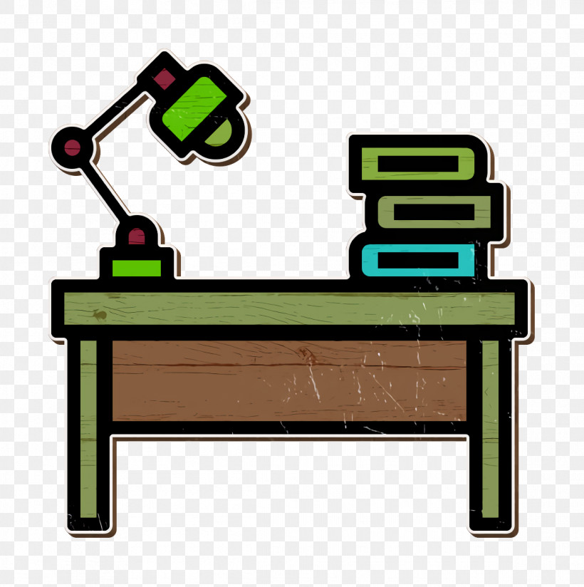 Desk Icon Office Stationery Icon, PNG, 1162x1168px, Desk Icon, Desk, Furniture, Green, Line Download Free