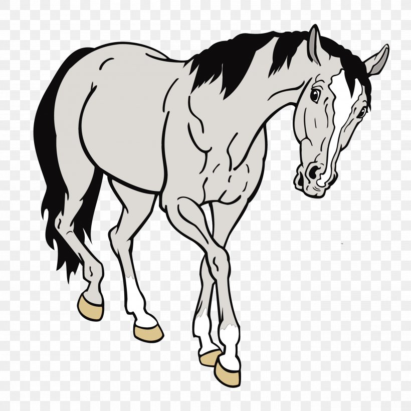 Horse Cartoon, PNG, 2639x2641px, Horse, Animal, Animal Figure, Blackandwhite, Cartoon Download Free