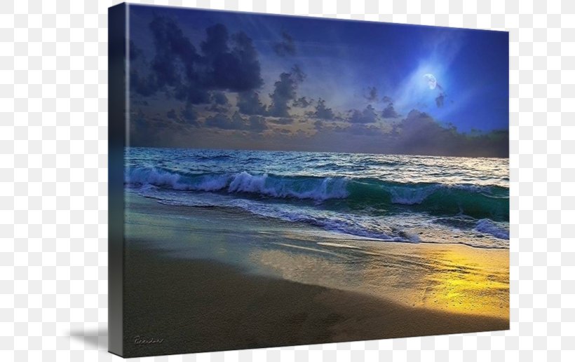 Shore Painting Sea Wave Picture Frames, PNG, 650x517px, Shore, Horizon, Inlet, Microsoft Azure, Ocean Download Free