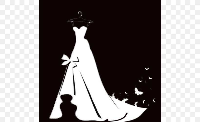 Wedding Dress Stock Photography Clip Art, PNG, 500x500px, Wedding Dress, Black And White, Bride, Drawing, Dress Download Free