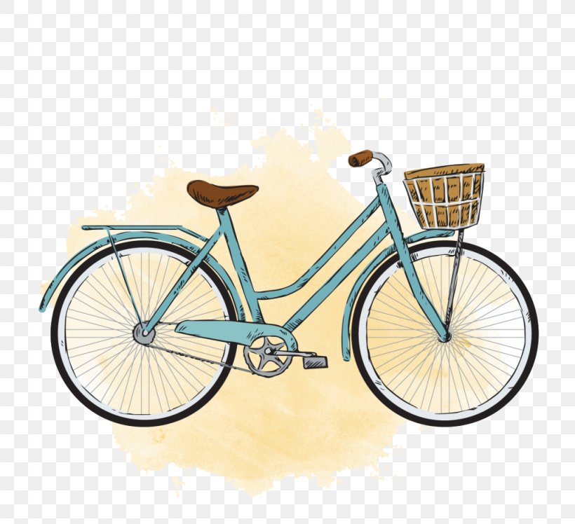 City Bicycle Watercolor Painting Vintage Clothing, PNG, 1024x935px, Bicycle, Bicycle Accessory, Bicycle Frame, Bicycle Part, Bicycle Saddle Download Free
