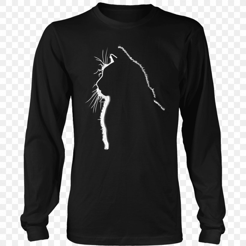 Long-sleeved T-shirt Hoodie Long-sleeved T-shirt, PNG, 1000x1000px, Tshirt, Active Shirt, Black, Clothing, Collar Download Free
