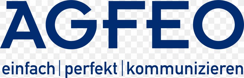 Agfeo Logo Organization Business Telephone System Kommanditgesellschaft, PNG, 2721x874px, Logo, Area, Blue, Brand, Business Telephone System Download Free