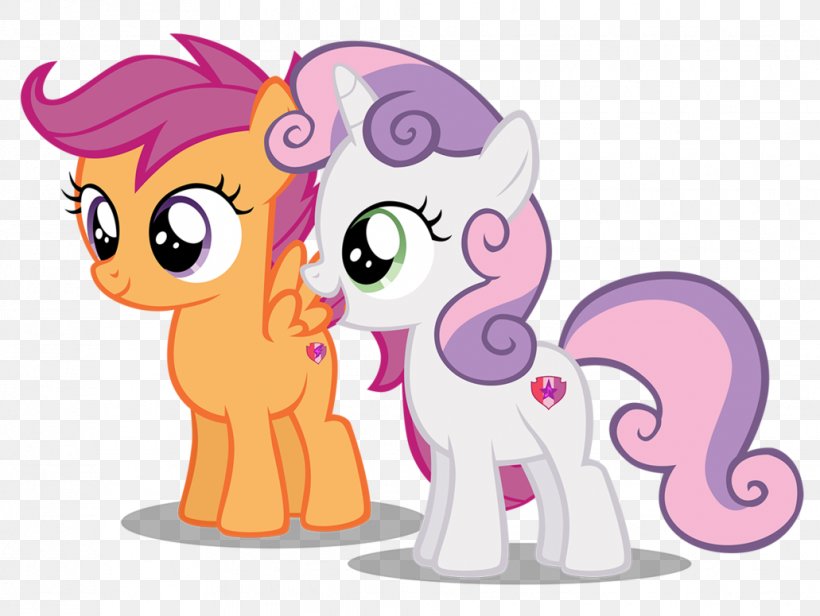 Sweetie Belle Scootaloo Apple Bloom Pony Horse, PNG, 1031x775px, Watercolor, Cartoon, Flower, Frame, Heart Download Free